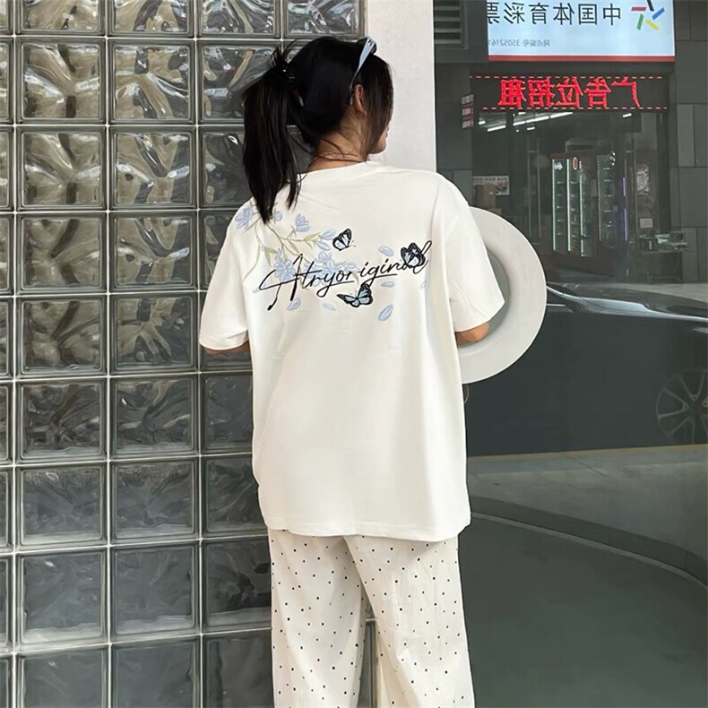 万针全刺绣解构设计260克重磅双纱纯棉高品质美式高街短袖T恤特35,男装T恤,电商A486