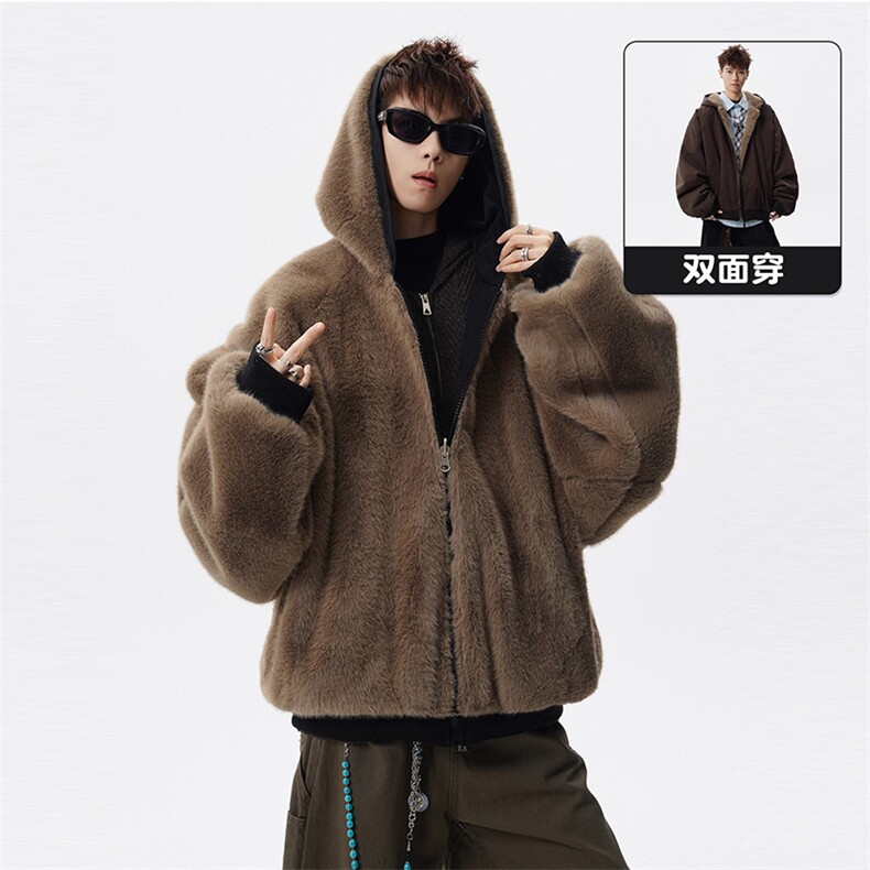 双面穿加绒坐山雕棉衣男xh169-特p90，男装棉衣，电商B367