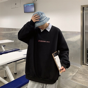 S6071-P35 春季圆领卫衣男大码韩版宽松长袖外套男图片