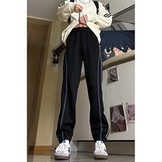 k3218-P48加绒P58秋冬抖音高品质潮牌宽松男女织带束脚休闲卫裤，男装休闲裤，电商A009A（原A058A）