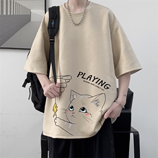 麂皮绒短袖t恤男大码半袖男JD82129-P25，男装T恤，电商A040