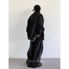 J57-P78美式高街复线设计感牛仔夹克男女2025春秋冬新款宽松，男装T恤，电商B323A