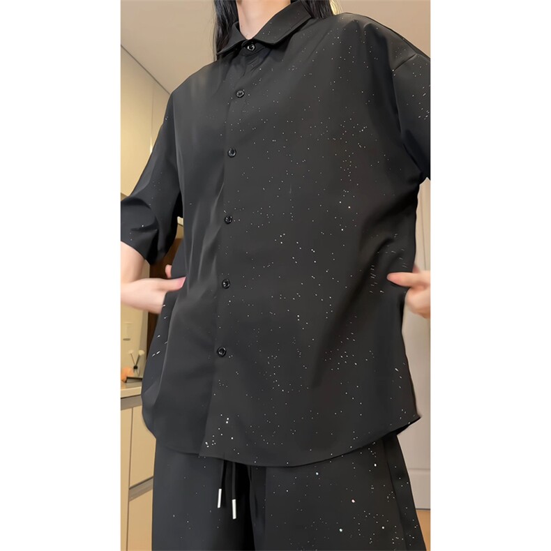 量大优供视频满天星短袖衬衫XXDS00-特p25,男装衬衫,电商B367
