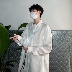 春夏季新款衬衫潮流慵懒男方领宽松型衬衫AC27P35，男装衬衫，星座1116-2