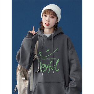 高点击 中性风卫衣男连帽宽松外套 X-416B-1-WL119-P38限58图片