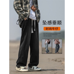 牛仔裤男士2024新款美式高街潮牌宽松直筒休闲长裤子K860-特批-40图片