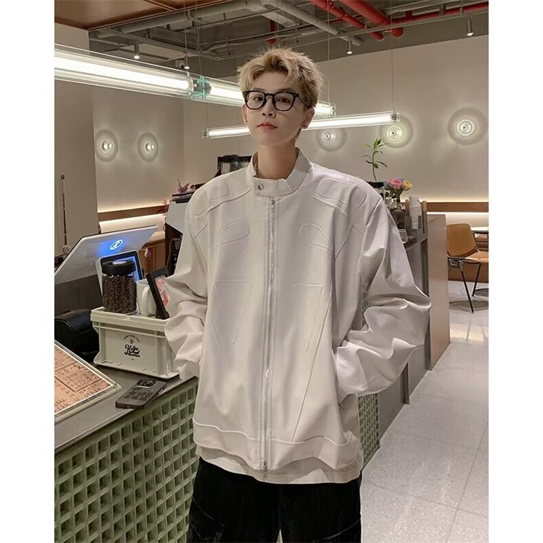 F551P75秋装PU皮夹克男生机车外套短款男装上衣,男装夹克,星座512-6