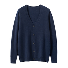 2025春秋新款羊绒衫女100纯羊绒精纺V领气质通勤外套纯色针织开衫，男装羊绒套衫，绒誉暖羊绒