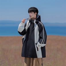 815A-MJ78362-65特秋冬装新款拼接登山服三防冲锋衣外套夹克，男装夹克，星座815A