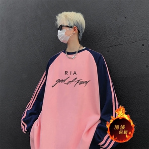 抖音得物供货 提供视频秋冬重磅美式宽松织带圆领卫衣07175图片