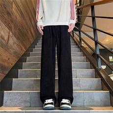 裤子宽松慵懒风垂感休闲裤秋冬款美式复古高级感运动长裤，男装休闲裤，星座1013
