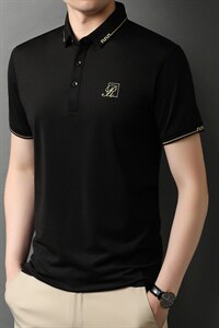 棉短袖t恤男士韩版夏季纯色T恤新品汗衫翻领polo中年男装体恤半袖图片