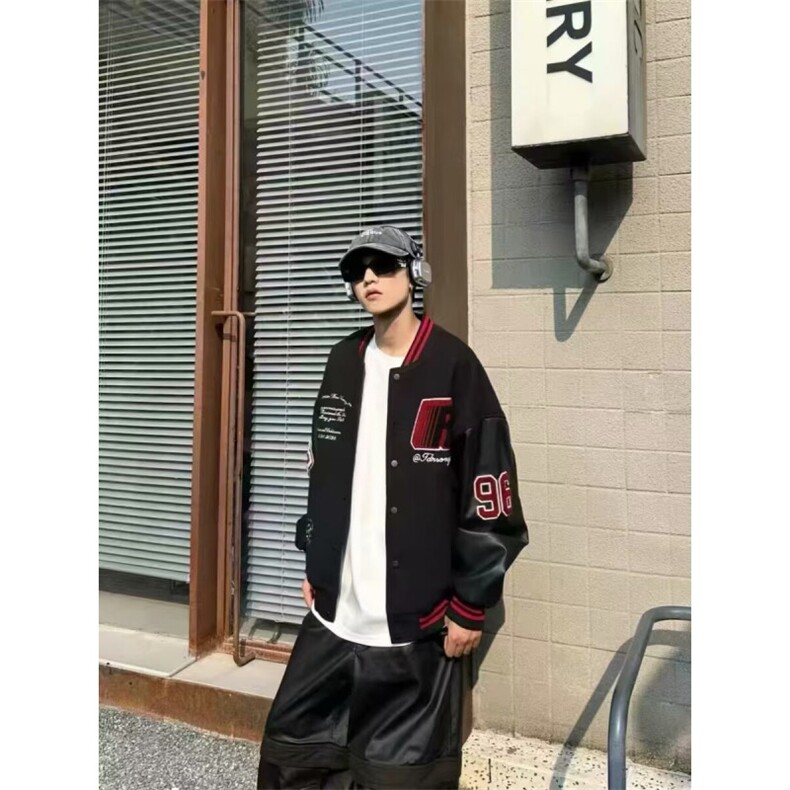 【网图现货】重磅毛呢刺绣加棉棒球服外套JK200/P85,男装夹克,星座205-3