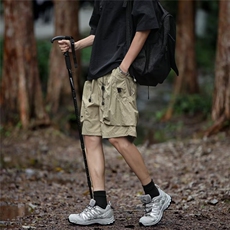 美式机能风工装短裤男夏季宽松薄款休闲五分裤子重工潮牌运动中裤，男装牛仔裤，星座716-3