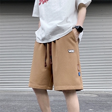 大码重磅美式潮牌宽松短裤男ins绣标五分裤2302P40，男装牛仔裤，电商A309