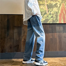 K1222-p35-控58oversizecleanfit牛仔裤褶皱直筒裤老爹裤长裤，男装牛仔裤，星座103A-1