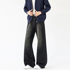 做旧复古微喇宽松牛仔裤K2514P48，男装牛仔裤，电商D325