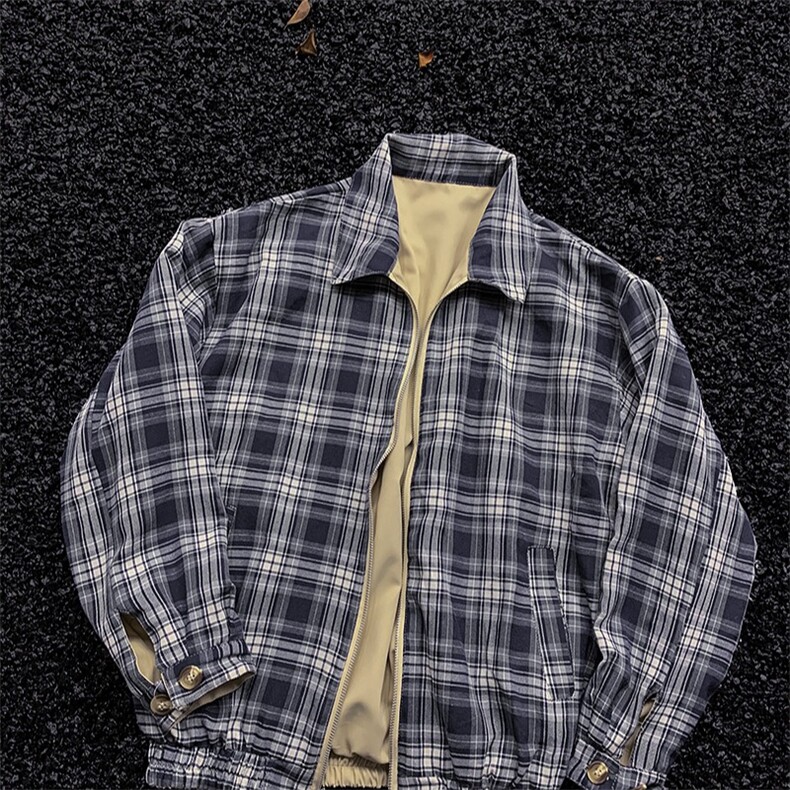 两面穿外套男痞帅高级感vintage夹克美式复古双面穿上服60777-p75图片