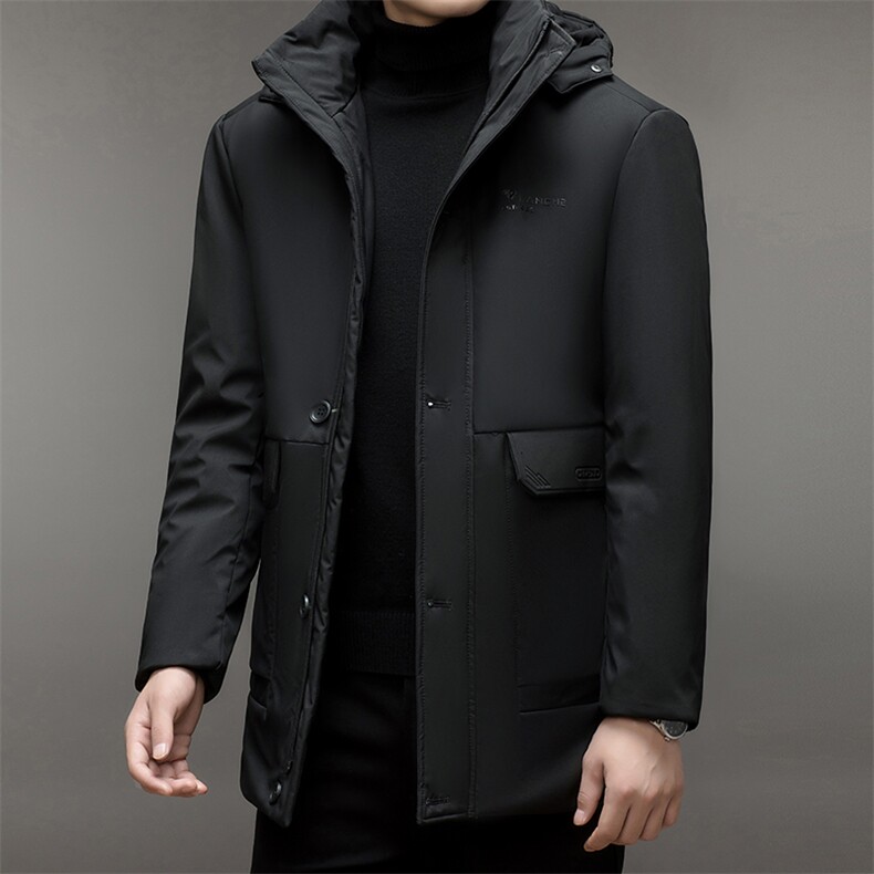 男士连帽纯色棉服2023冬季可拆卸帽加厚保暖棉衣中青年休闲外套,男装棉衣,电商B212（原钱塘6029）
