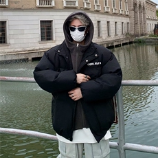 美式高街棉服男冬季新款假两件加厚棉衣休闲复古棉袄M9003-P80，男装棉衣，星座1109-3