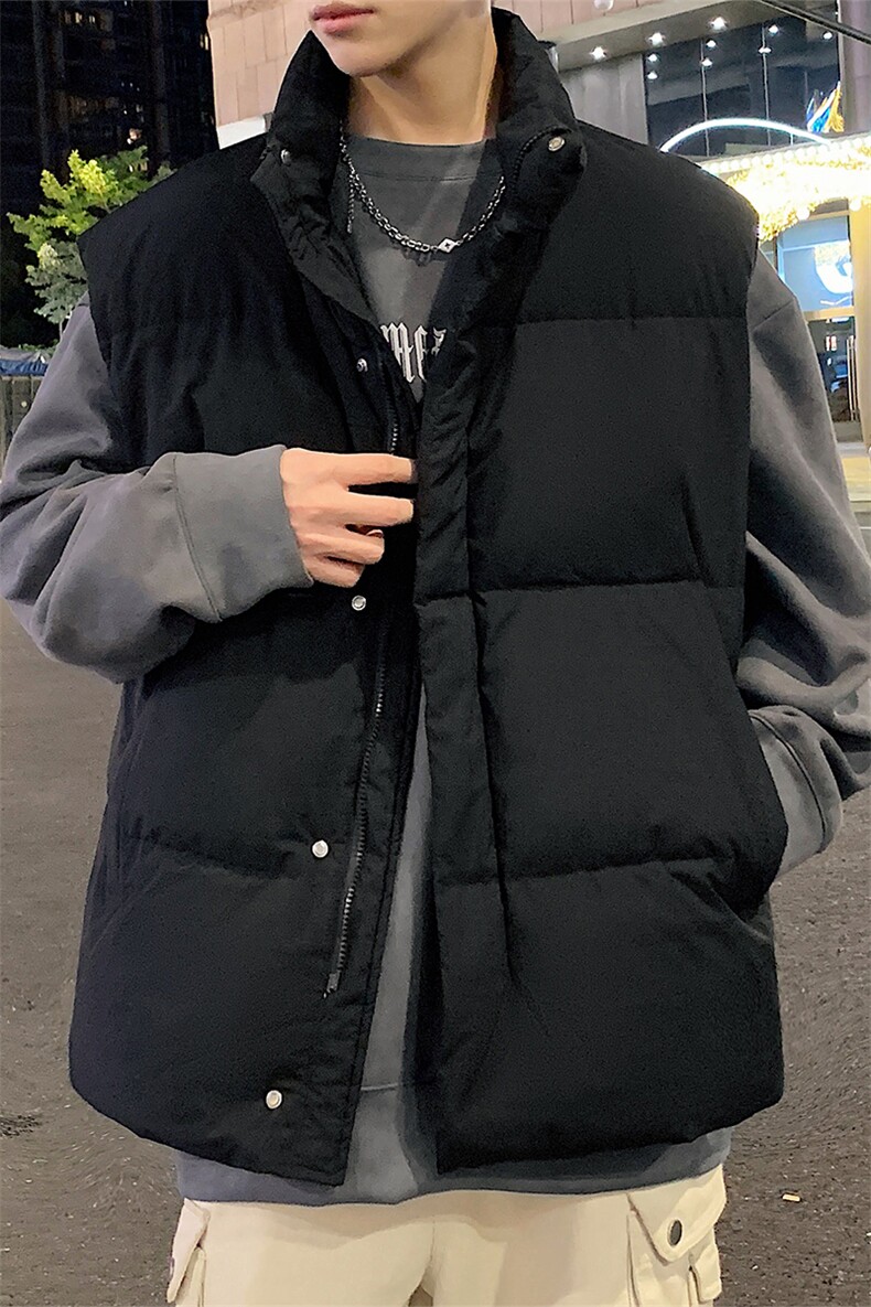 D4140-TP125控价168羽绒马甲90%鸭绒马甲冬季港风男背心外套,男装背心/马甲,电商A102-1