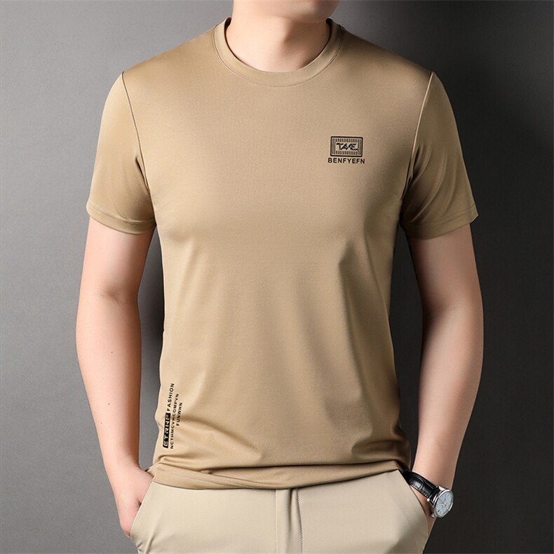 LM6520男士2023年夏季新款百搭T恤男短袖商务休闲体恤男P35,男装T恤,电商B360
