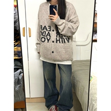【有货】MY452HH-特P58秋冬高级感慵懒风开衫毛衣男美式针织外套，男装针织衫/毛衣，星座1007（原301D）