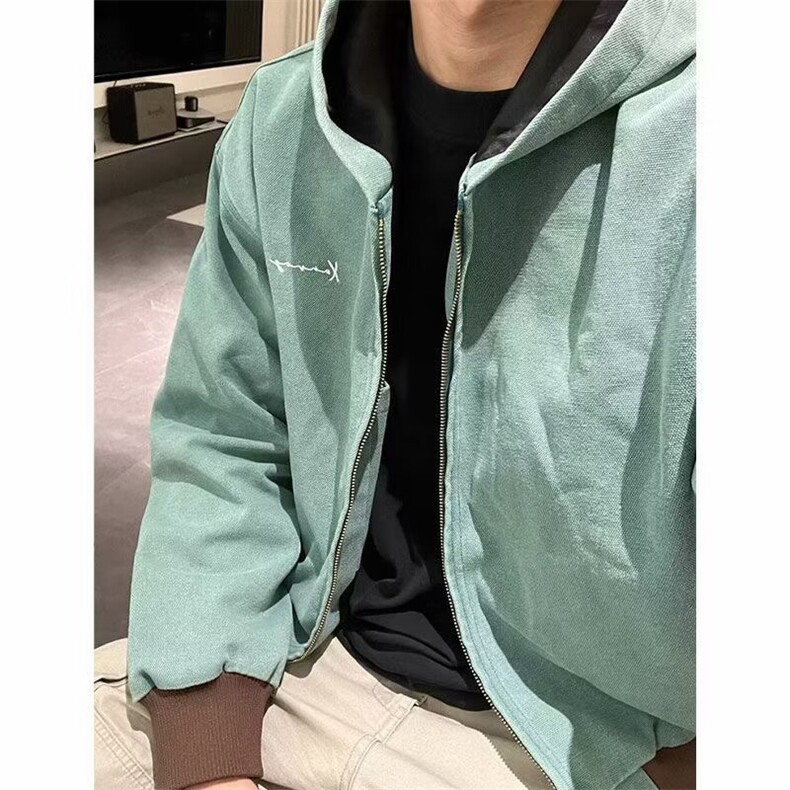 春秋款夹克男美式复古宽松休闲高级感连帽外套JK726-P80,男装夹克,星座208-5