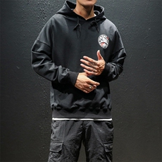 2021秋季新日系大码宽松男卡通三眼怪印花潮牌连帽卫衣W601-P50，男装卫衣，电商A001