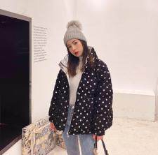 亮片工艺金属撞色短款90白鸭绒磨毛刺绣羽绒服，女装羽绒服，欧尼蒂