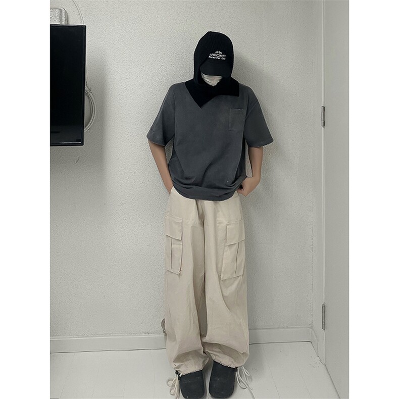 B221美式ins街头hiphop休闲大口袋宽松工装裤LK23121-P65控88,男装休闲裤,电商B221