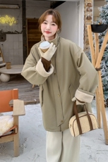 巨好看加绒加厚羊羔毛外套女冬季2025新款设计感小众流行爆款棉服，女装棉衣/棉服，2C206