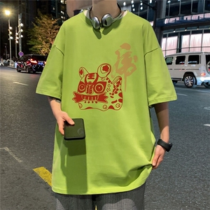 电商DSA028-DT22KG09 棉 P20 2023新款圆领印花短袖男 控38图片
