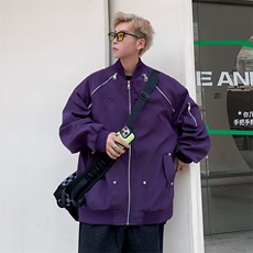 高街设计感工装夹克男机能风潮嘻哈棒球服拉链铆钉休闲外套J1067，男装夹克，星座1116A-1（原606A）