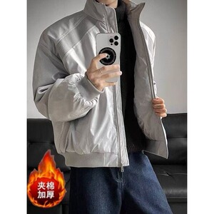 【001】立领外套男加厚加棉宽松休闲夹克棉服上衣A079-M669-P75图片
