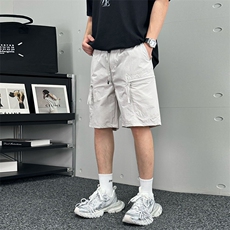 速干斜拉链口袋五分裤男工装短裤DS-A329-K958-P48，男装牛仔裤，电商A329