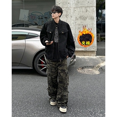美式秋冬夹克棉服男女秋季做旧宽松cleanfit设计感外套潮Y6622，男装夹克，星座506