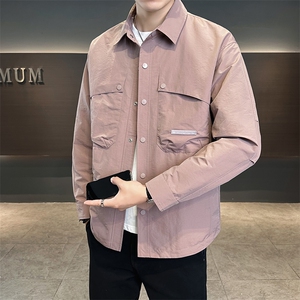 店主风新款夹克外套男春秋休闲百搭时尚翻领男士夹克N811-P75