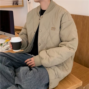 M8010新款潮棒球领ins简约青春流行文艺标准慵懒印花百搭棉衣男