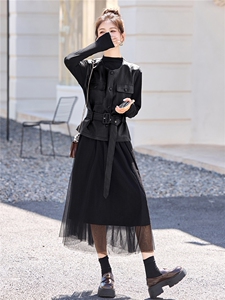 休闲时尚方格牛仔套装女2025年春秋新款高腰宽松显瘦阔腿裤三件套图片