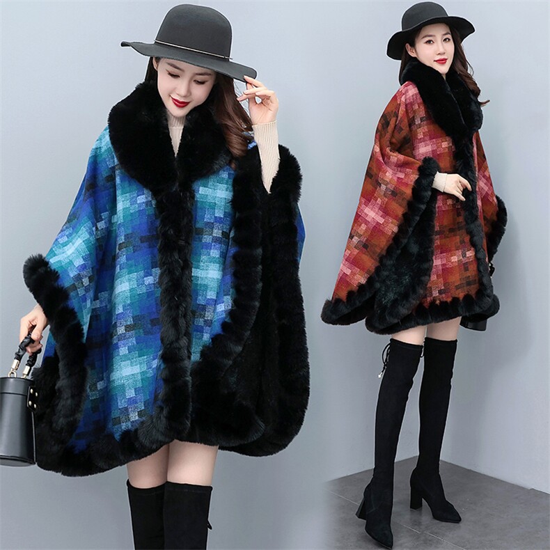 芷墨新款秋冬时尚斗篷外套加厚显高显瘦简约复古风外套女，女装毛呢外套，芷墨服饰