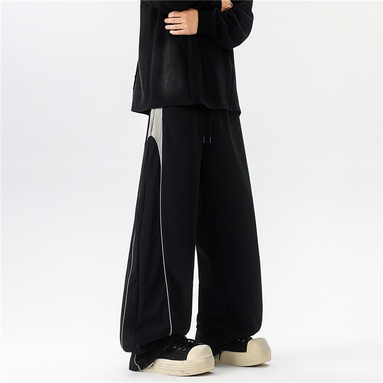 8XL-M秋季美式潮牌裤子男士宽松撞色冲锋裤速干休闲长裤K9156P68,男装休闲裤,电商D206-1