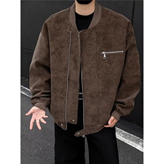皮衣外套男款春秋季设计感扎染pu皮夹克潮牌飞行员棒球服JKX22，男装夹克，星座516A