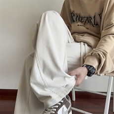 加绒休闲裤男宽松灯芯绒弯刀裤K3657-P45加绒P55控68加绒控78，男装卫衣，星座209-2