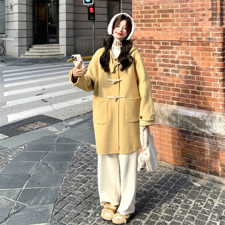 双面尼羊毛大衣8873P255K388,女装羊绒大衣,2C201
