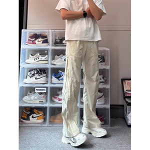 美式工装裤男女夏新款款速干垂感高腰宽松阔腿伞兵裤YK73 P42图片