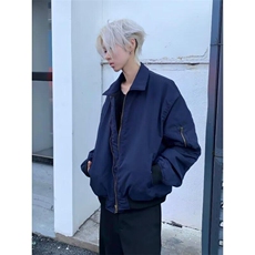 新款2025春季美式复古高街飞行员翻领夹克男女宽松潮流棒球服外套，男装夹克，星座601-1