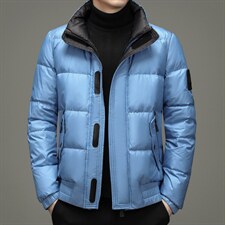 2021男士商务羽绒服长款90%白鹅绒羽绒服潮流长款外套ZG2906-P295，男装羽绒服，电商B212（原钱塘6029）