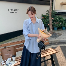 休闲衬衫半身裙套装女夏2025新款高级感纯欲风独特漂亮爆款三件套，女装套装/套裙，2C177