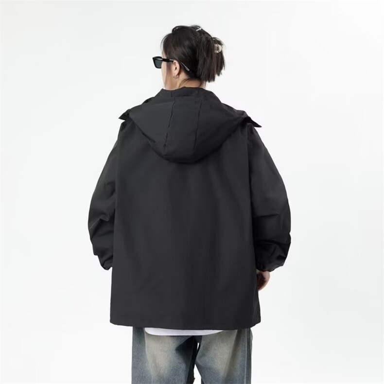 美式秋季冲锋衣男防风防水拉链连帽外套百搭情侣休闲夹克CF88-P58,男装夹克,星座1008